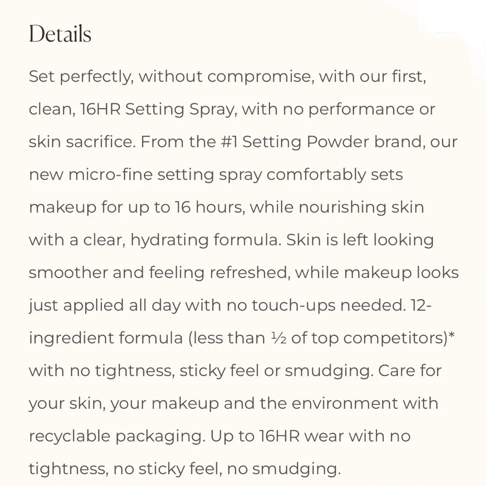 Laura Mercier Translucent Pure Setting Spray